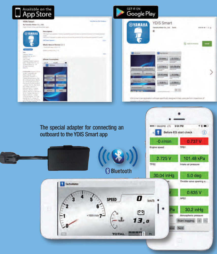 Yamaha Outboard  YDS  YDIS  SMART Bluetooth app YDIS Smart diagnostic kit