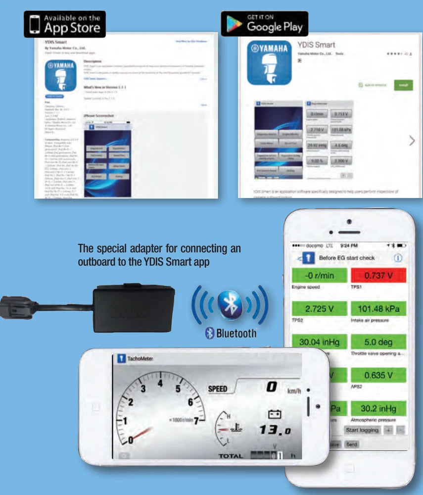 Yamaha Outboard  YDS  YDIS  SMART Bluetooth app YDIS Smart diagnostic kit